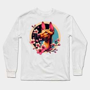 Pharaoh Hound's Spring Celebration with Cherry Blossoms Long Sleeve T-Shirt